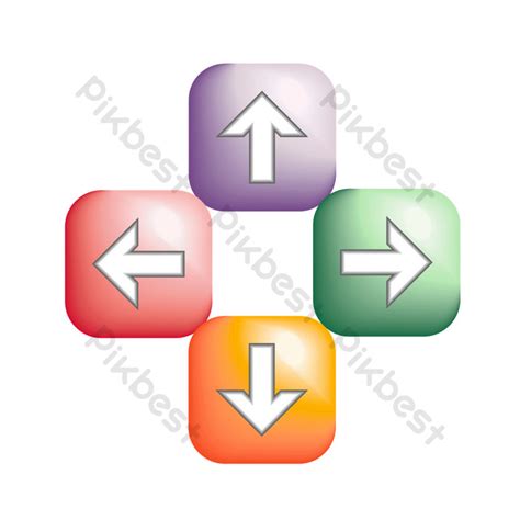 Color Direction Button Element Cdr Png Images Free Download Pikbest