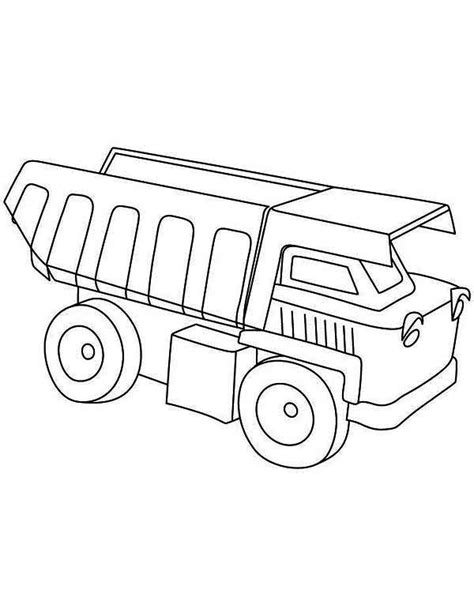 simple dump truck  art coloring page kids play color
