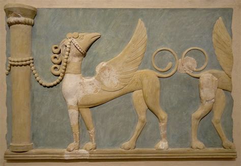 High Relief Fresco Of A Griffin From The Great Eastern Hall Of The