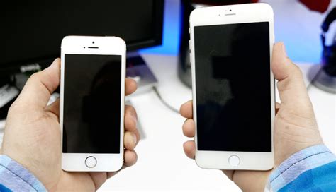 55 Inch Iphone 6 Model Compared To Iphone 5s And Android Phablets In