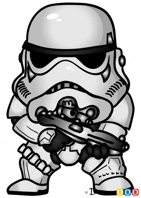 How To Draw Stormtrooper Chibi Star Wars
