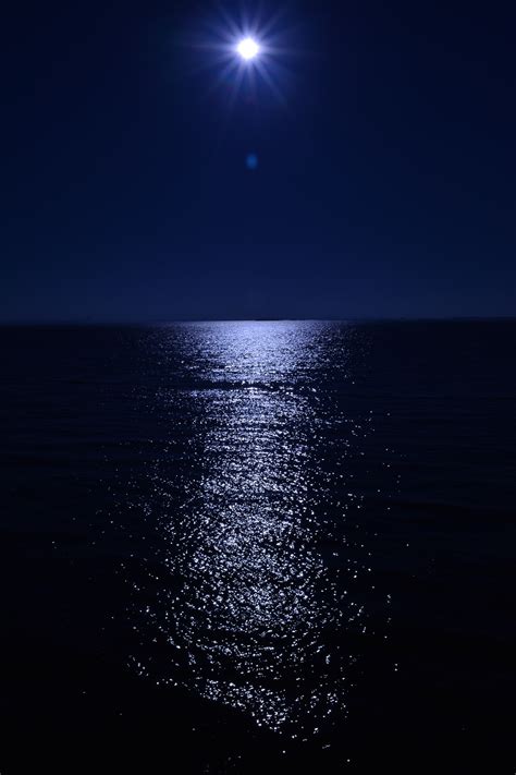 Kostenlose Foto Meer Ozean Horizont Licht Wolke Himmel Nacht