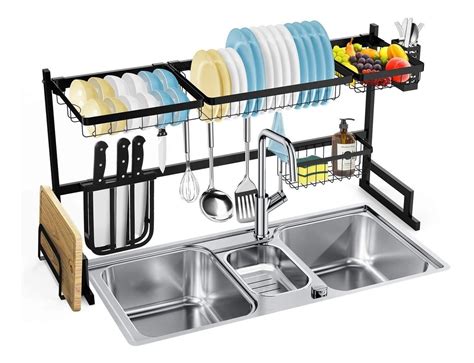Escurridor De Trastes Dos Niveles Grande 85cm Moderno Envío Gratis