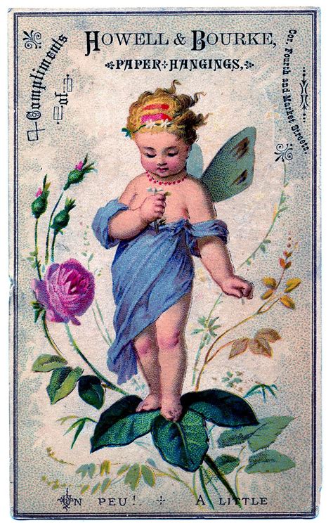 Vintage Image - Adorable Fairy with Rose - The Graphics Fairy