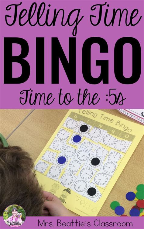 Telling Time Bingo Telling Time To The Nearest 5 Minutes Game