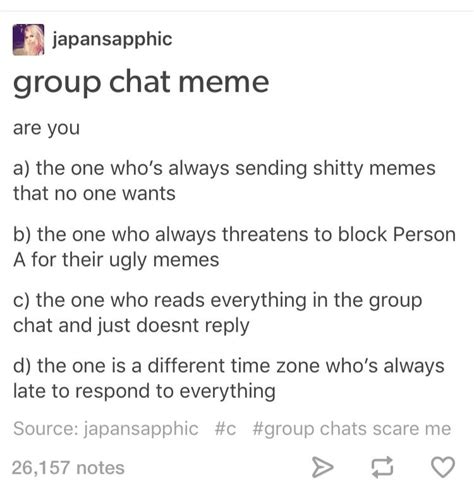 Group Chat Meme Descriptive Being Ugly Funny Stuff Reading Random