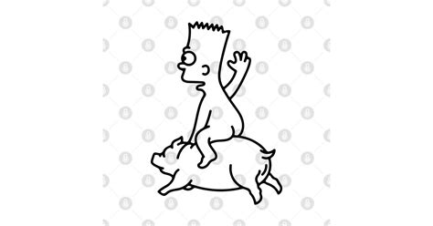 Bart Simpson Riding A Pig Bart Simpson Posters And Art Prints