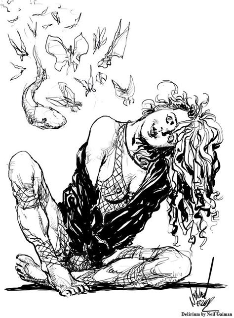 There are 15 pages (each one is 8.5 x 11) to color with a different goth style illustration on i love the whole book. Delirium by Neil Gaiman - Visit: http://angelakamcomicart ...