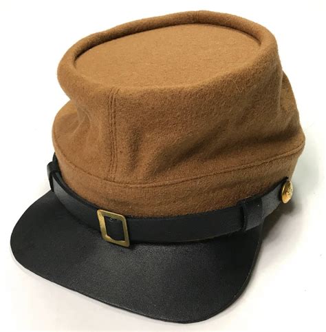 Civil War Csa Confederate Butternut Wool Kepi Forage Cap Hat 2xlarge