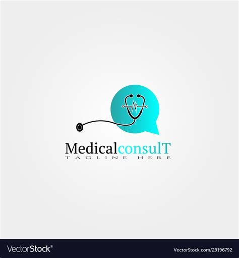 Medical Consult Care Icon Template Creative Logo Vector Image