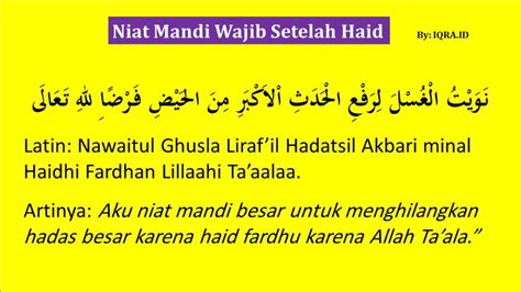 Doa Niat Mandi Wajib Setelah Haid Homecare24