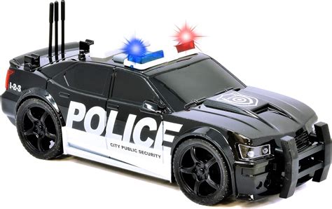 Friction Powered Police Car Toy Rescue Vehicle With Lights And Siren