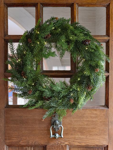 Battery operated lights for wreaths. 24 Inch Outdoor Safe Pre Lit Cedar Pine Wreath - Battery ...
