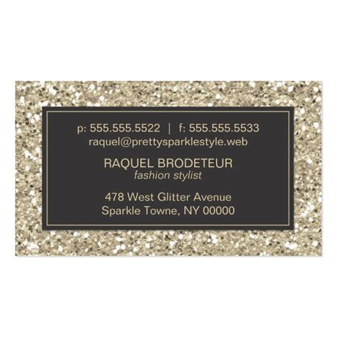 Gold Glitter Look Business Card