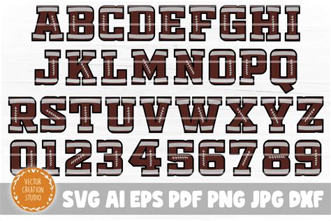 Football Alphabet Svg Font Clipart Graphic By Vectorcreationstudio