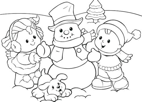 Cute Winter Coloring Pages At Free Printable