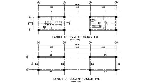 Layout Of Beam Has Given In The Autocad 2d Dwg Drawing File Cadbull