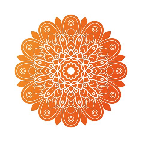 Decorative Floral Orange Mandala 1882286 Vector Art At Vecteezy