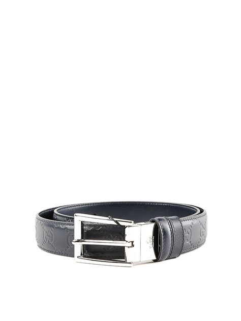 Belts Gucci Blue Gucci Signature Leather Reversible Belt