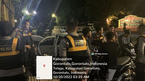 Antisipasi Balap Liar Dan Kriminalitas Samapta Polda Gorontalo Intensifkan Patroli Malam