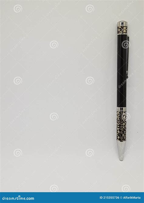 Exclusive Black Pen On A White Background Stock Photo Image Of