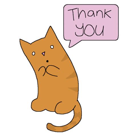 Pusheen Cat Saying Thank You