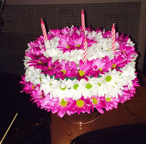 Pin By Melissa On Memorys Happy Birthday Flower Cake Flower