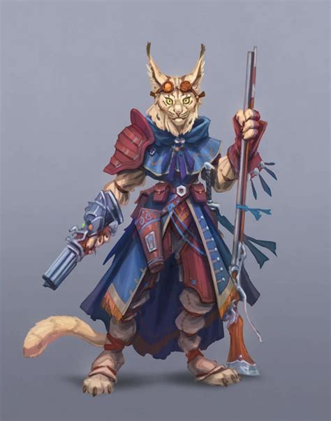 Rf River Tabaxi Gunslinger Characterdrawing Dungeons And Dragons