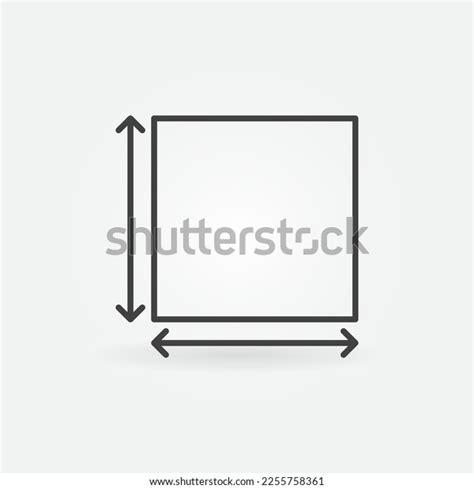 Perimeter Vector Dimension Concept Icon Symbol Stock Vector Royalty