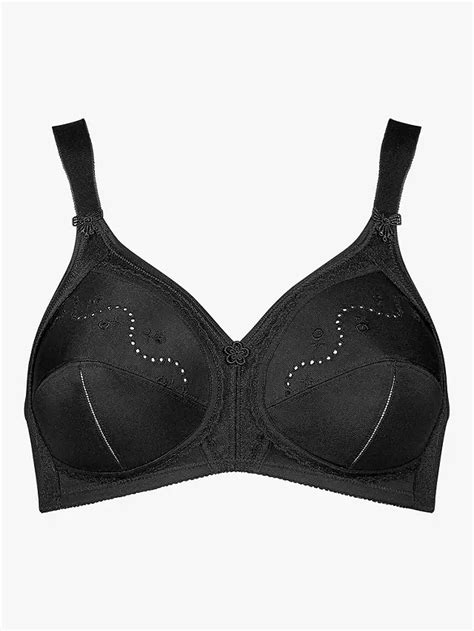 Triumph Doreen Cotton Non Wired Bra Black At John Lewis And Partners