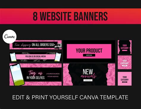 8 Diy Website Banners Canva Templates Etsy