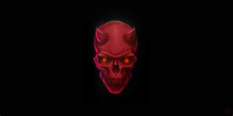 1024x576 Red Devil Skull 8k 1024x576 Resolution Hd 4k Wallpapers