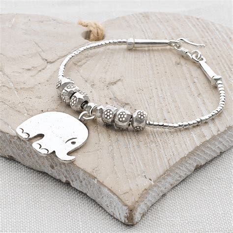 Handmade Sterling Silver 925 Elephant Charm Bracelet Charm Etsy