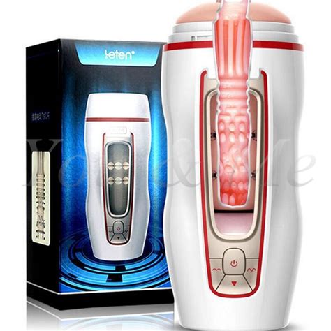 Leten Electric Automatic Masturbation Cup Realistic Vagina Strong Suction Speeds Vibrator