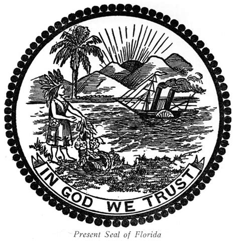Florida Memory Floridas Second State Seal First Design