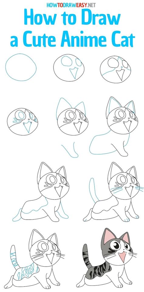 How To Draw A Cute Anime Cat How To Draw Easy