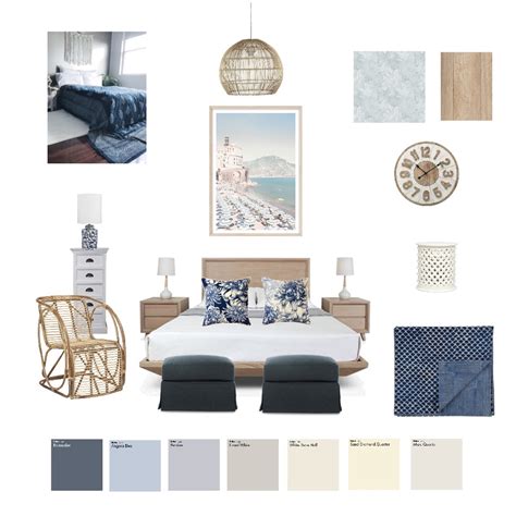 Hamptons Bedroom Mood Board Interior Design Mood Board By