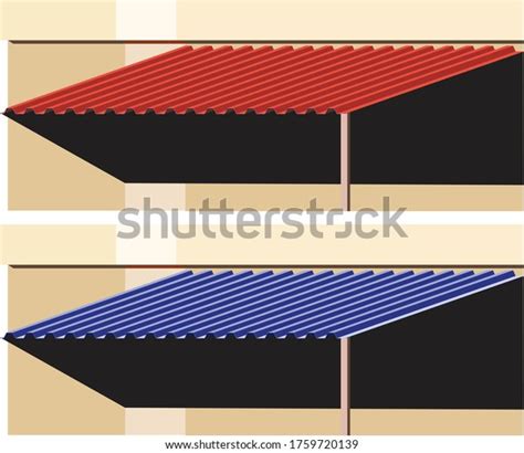 Steel Roofing Illustration Steel Roofing Created Stock Vector Royalty