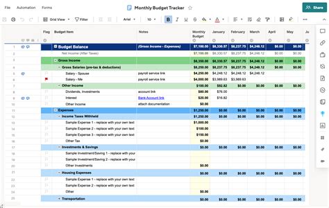 Smartsheet Template