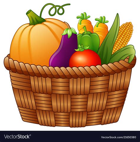 Vegetables In The Basket Royalty Free Vector Image