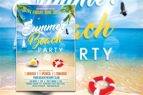 Summer Beach Party Flyer Template Grafik Von Tebha Workspace · Creative