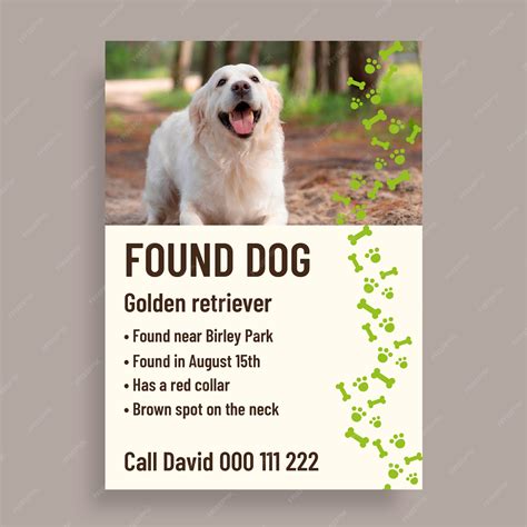 What To Put On A Found Dog Flyer