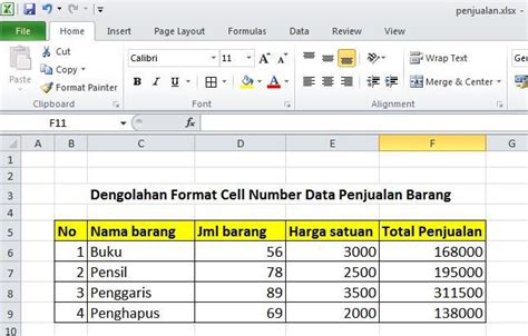 Contoh Tabel Penjualan Barang Microsoft Excel Cara Membuat Kartu Stok