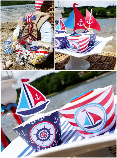 A Rustic Shabby Chic Nautical Birthday Party Party Ideas