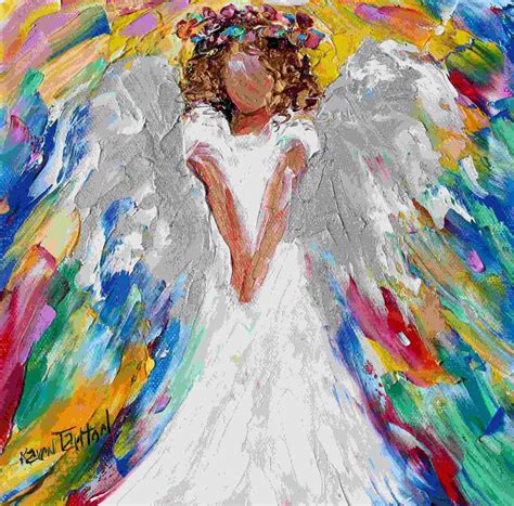 Angel Print On Watercolor Paper Angel Art Made From Image Of Etsy