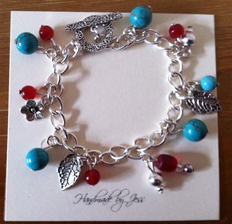 Turquoise And Red Charm Bracelet Jewelry Inspiration Beaded Jewelry