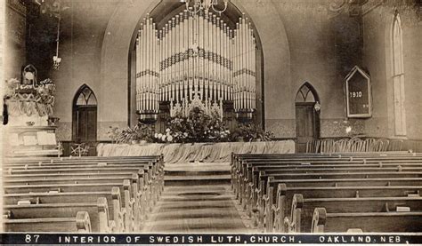 Pipe Organ Database Unknown Builder 1910 Ca Swedish Lutheran Church