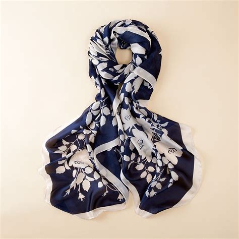 100% Silk Scarf women's scarves foulard en soie de luxe ...