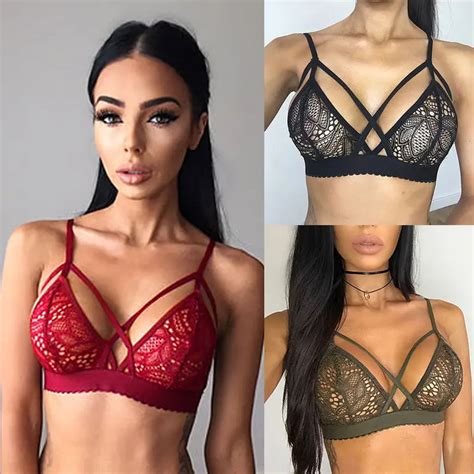 buy hot womens bras sexy fashion lace bras floral sheer triangle bralette