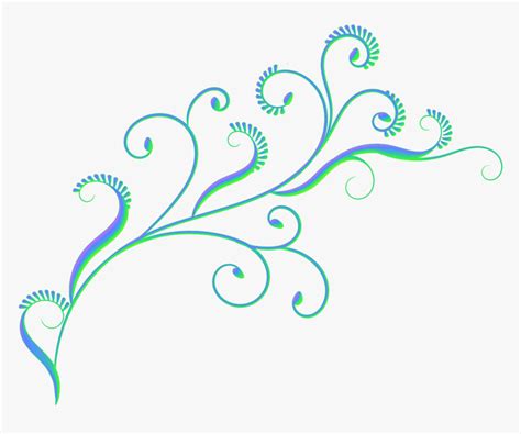Elegant Vector Swirl Leaf Simple Swirl Pattern Border Hd Png
